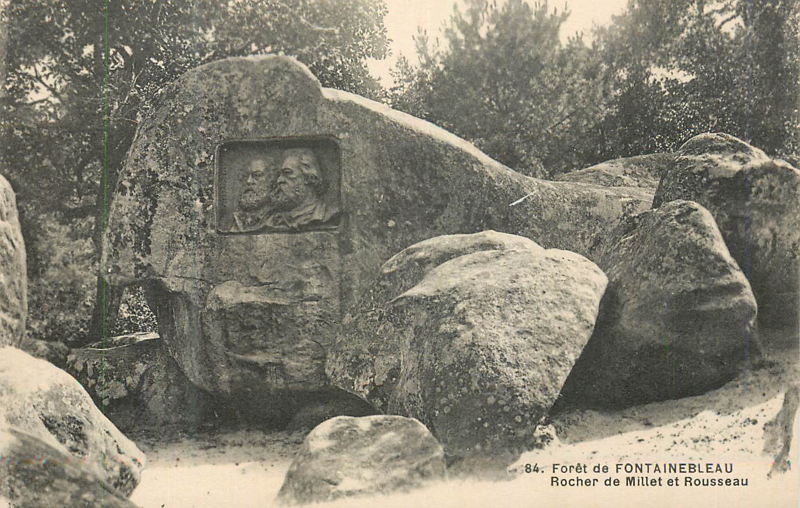 Rocher de Millet et Rousseau — Forêt de Fontainebleau — éditeur non identifié, n° 84